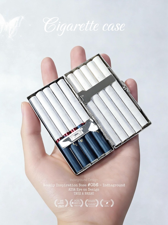 cigarette case holds 10 Metal Handmade Exquisite Cigarette Box Handcrafted