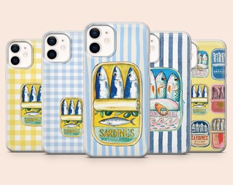 Sardine Phone Case Ocean Life Fish Cover for iPhone 17Pro, 16e, 15, 14, 13, 12, Samsung S26, S25, S24, S23, A16, A56, A55, Pixel 10Pro, 9Pro