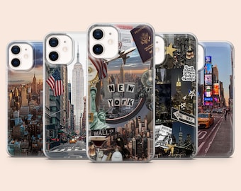 Etui na telefon New York z motywem podróży NYC do iPhone'a 17Pro, 16, 15, 14, 13, 12, Samsunga S25, S24, S23, S22, A16, A56, A55, Pixela 10Pro, 9Pro