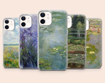 Monet Phone Case Water Lilies Art Cover for iPhone 17Pro, 16, 15, 14, 13, 12, Samsung S25, S24, S23, S22, A16, A56, A55, Pixel 10Pro, 9Pro