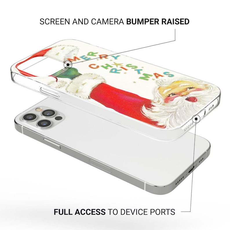 Retro Santa Claus Phone Case Christmas Cover for iPhone 17Pro, 16, 15, 14, 13, Samsung S26, S25, S24, S23, A16, A56, A55, Pixel 10A, 9Pro, 8 image 8