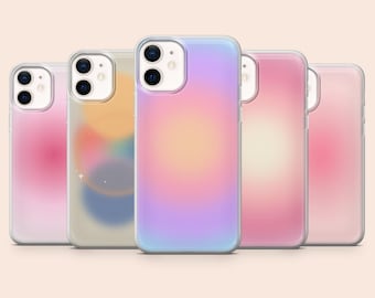 Aura Phone Case Pink Blur Gradient Cover for iPhone 17Pro, 16, 15, 14, 13, 12, Samsung S25, S24, S23, S22, A16, A56, A55, Pixel 10Pro, 9Pro
