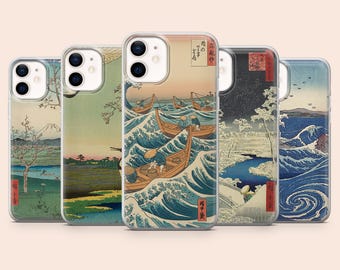 Wave Phone Case Utagawa Hiroshige Ukiyo-e Cover for iPhone 17Pro, 16, 15, 14, 13, 12, Samsung S26, S25, S24, S23, A56, A55, Pixel 10A, 9