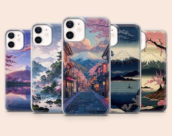 Mount Fuji Phone Case Sakura Japan Cover for iPhone 17Pro, 16e, 15, 14, 13, 12, Samsung S26, S25, S24, S23, A16, A56, A55, Pixel 10A, 9Pro,8
