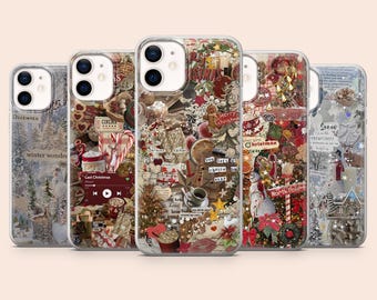 Christmas Phone Case Cozy Winter Cover for iPhone 17Pro, 16, 15, 14, 13, 12, Samsung S26, S25, S24+, S23, A16, A56, A55, Pixel 11, 10A, 9Pro