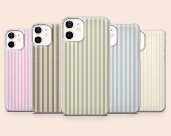 Stripes Phone Case Simple Stripe Line Pattern Cover for iPhone 17Pro, 16e, 15, 14, 13, Samsung S26, S25, S24, S23, A16, A56, Pixel 10A, 9Pro