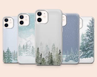 Winter Forest Phone Case Christmas Cover for iPhone 17Pro, 16, 15, 14, 13, 12, Samsung S26, S25, S24, S23, A16, A56, A55, Pixel 10A, 9Pro, 8
