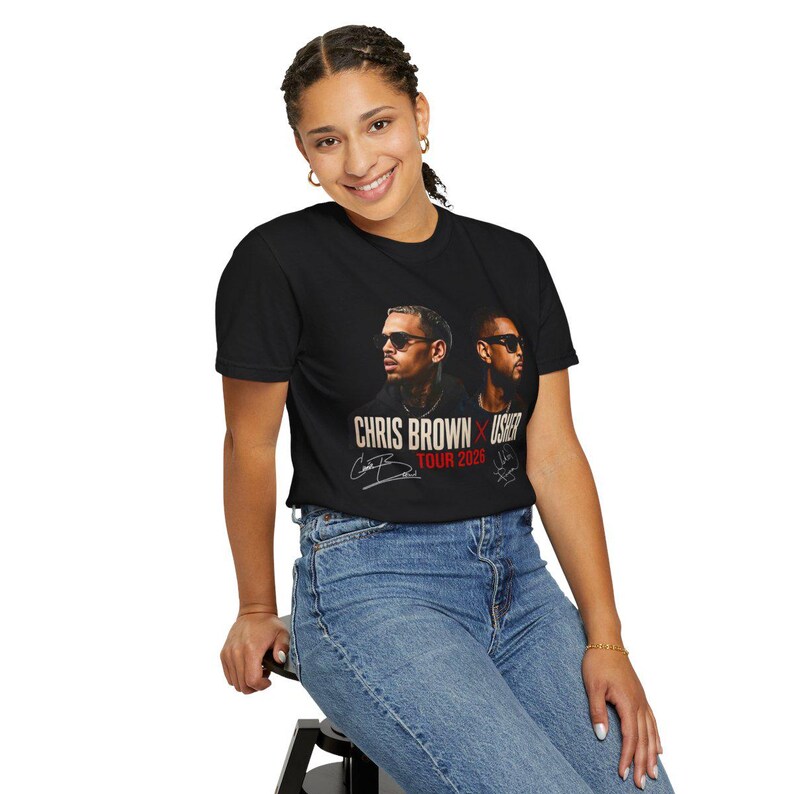 Usher Raymond & Chris Brown Tour 2026 RB T-shirtdesign PNG (digital nedladdning) bild 5
