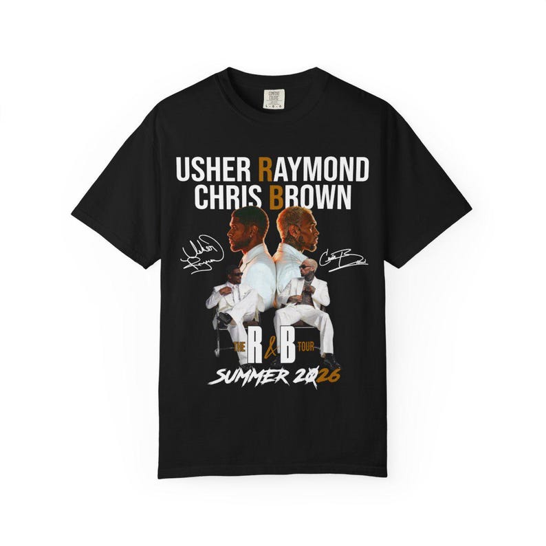 Usher Raymond and Chris Brown R&B Tour 2026 T-Shirt Design (Digital Download) image 8