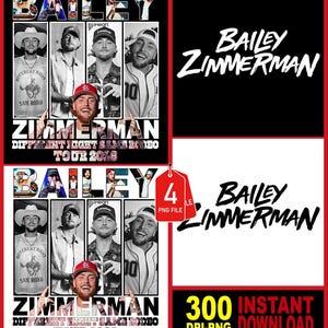 Bailey Zimmerman Different Night Same Rodeo Tour 2026 PNG Bundle (Digital File)