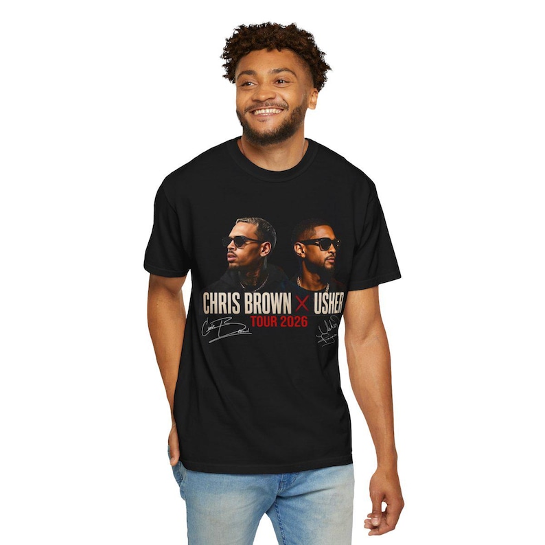 Usher Raymond & Chris Brown Tour 2026 RB T-shirtdesign PNG (digital nedladdning) bild 3