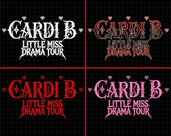 Cardi B Little Miss Drama Tour 2026 PNG-paket (digital fil)