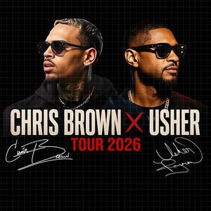 Usher Raymond & Chris Brown Tour 2026 RB T-shirtdesign PNG (digital nedladdning) bild 1