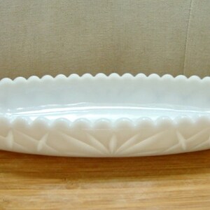 Milk Glass Relish Dish image 2