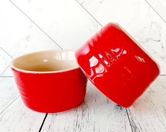 Vintage Le Creuset Ramekins, Red Le Creuset Ramekin