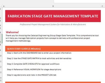 STAGEGATE management - Manufacturing and Fabrication QMS engineering NPI