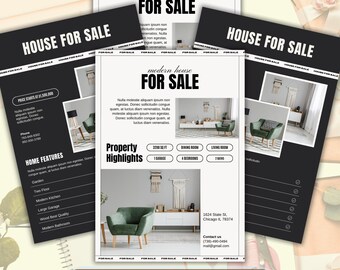 Property Open House Flyer - Stylish Redesigned Real Estate Marketing Poster for Realtors, Agents, and Gift for Real Estate Professionals