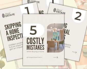 Real Estate Carousel Instagram Post Template Modern Design for Realtors, Marketing Tool for Property Listings, Digital Download