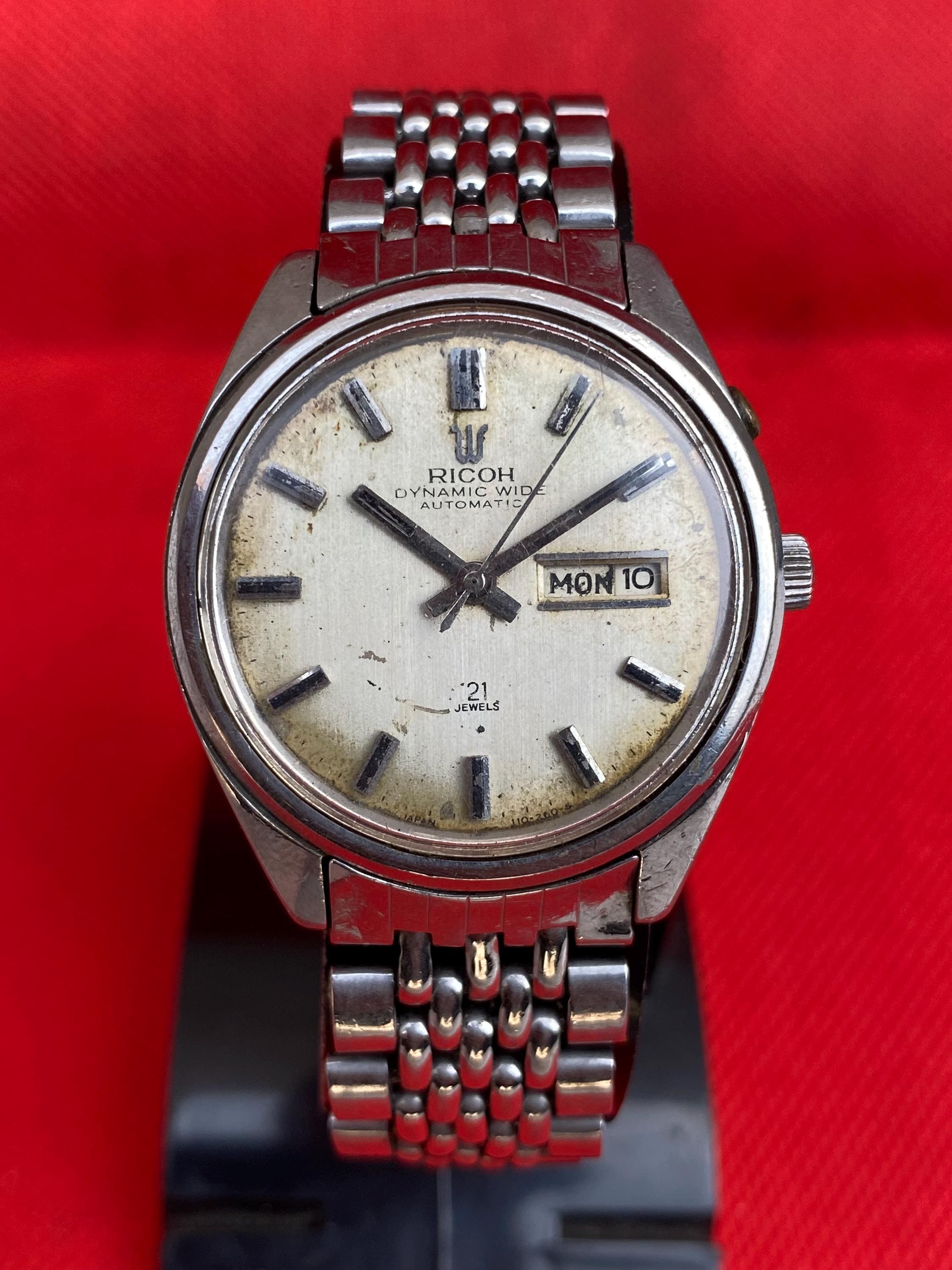 Vintage Rare RICOH Dynamic Wide Automatic Day/date 30825 Japan