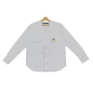 SÄLLSYNT!!! Vintage Issey Miyake Mercibeaucoup långärmad randig mönsterkavaj, storlek 3