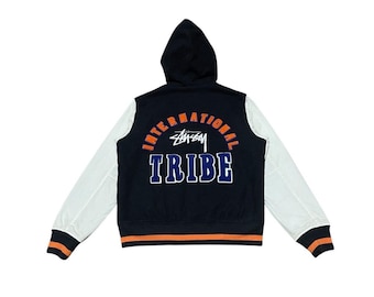 Vintage 00s Stussy Worldwide New York Los Angeles Tokyo Hoodie