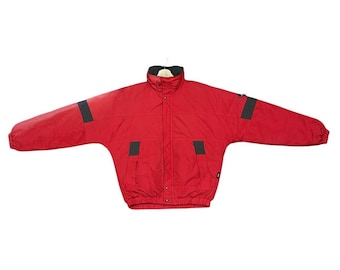 Vintage Moncler X Asics Ski Puffer Jacket | Blue 80s 90s Bomber