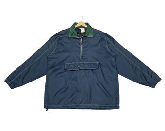 Vintage 90s Nike Swoosh Half Zipper Anorak Windbreaker Jacket