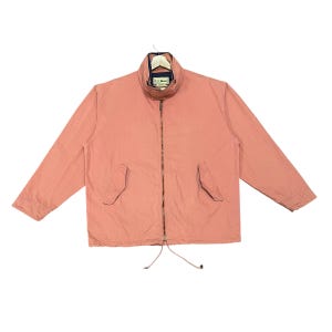 SELTEN!!! Vintage 80er Jahre L.L. Bean Lachs Rosa Gorpcore Mountain Parka Windjacke, Gr. L