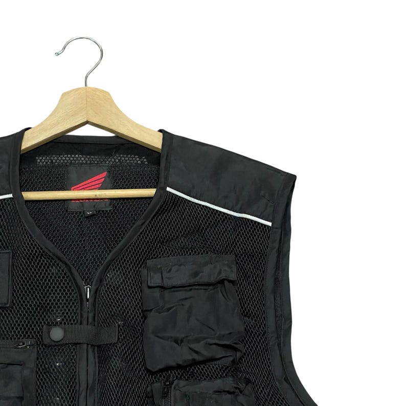 Vintage Honda Racing Utility Vest Black Tactical Multipocket Gear ...