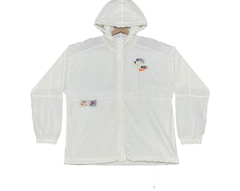 Vintage Nike Multi-Logo Swoosh Hooded Windbreaker Jacket