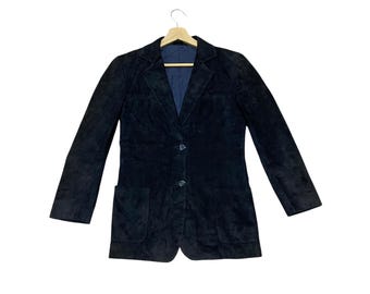 RARE!!! Vintage Simon Style Milano Genuine Leather Blazer Jacket, Made in Italy, Size 42