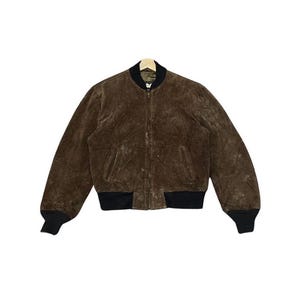 ジャケット・アウター 80s Schott suede leather bomber jkt Vintage