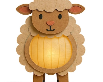 Sheep Lantern Craft Template for Children | PDF SVG DXF Instant Download | With and without a cutting plotter | Cricut / Silhouette Template