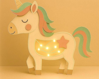 Unicorn Lantern Craft Template for Kids | PDF SVG DXF Instant Download | With and without a cutting machine | Cricut / Silhouette Template