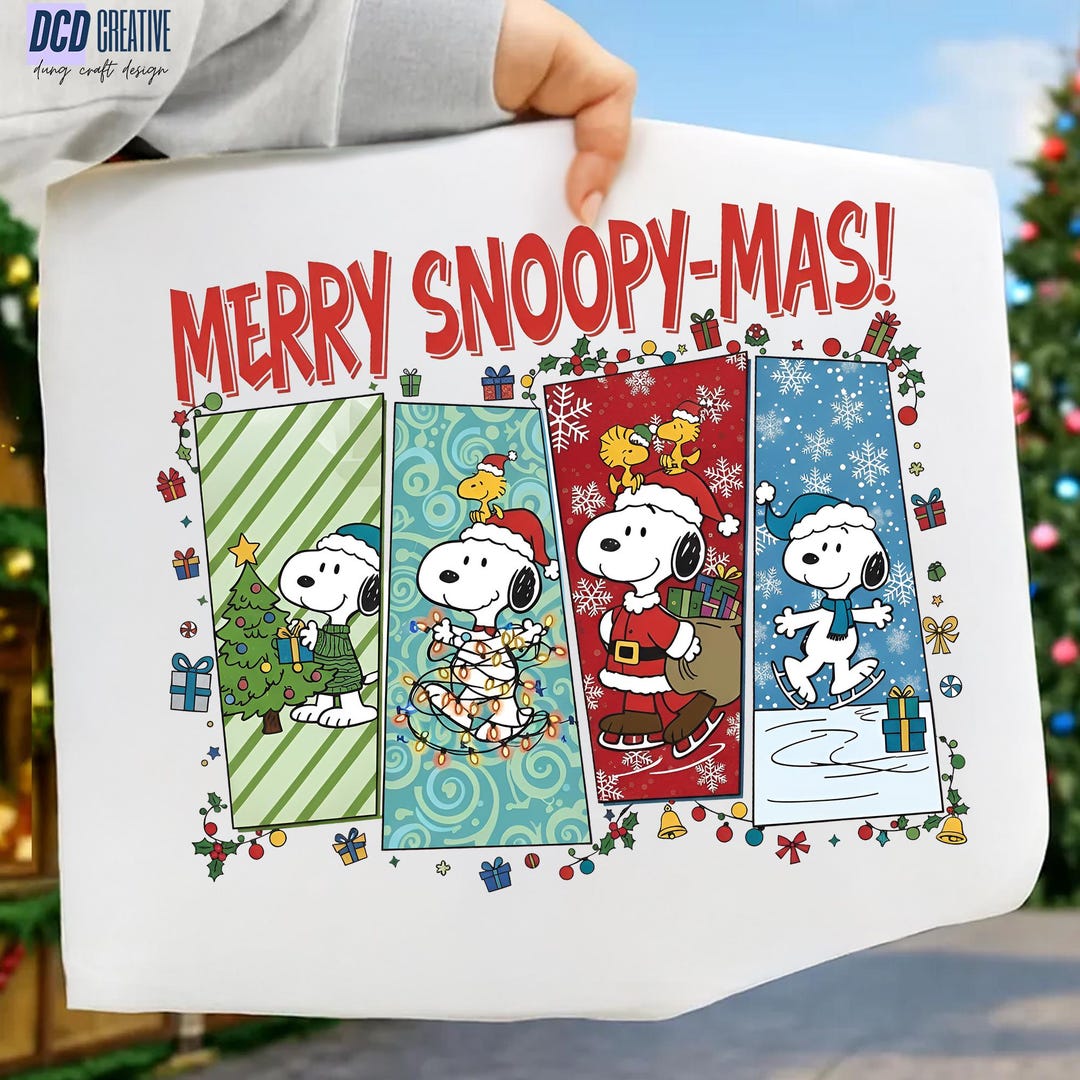 Merry Snoopy-mas PNG, Cute Snoopy Christmas , Peanuts Holiday ...