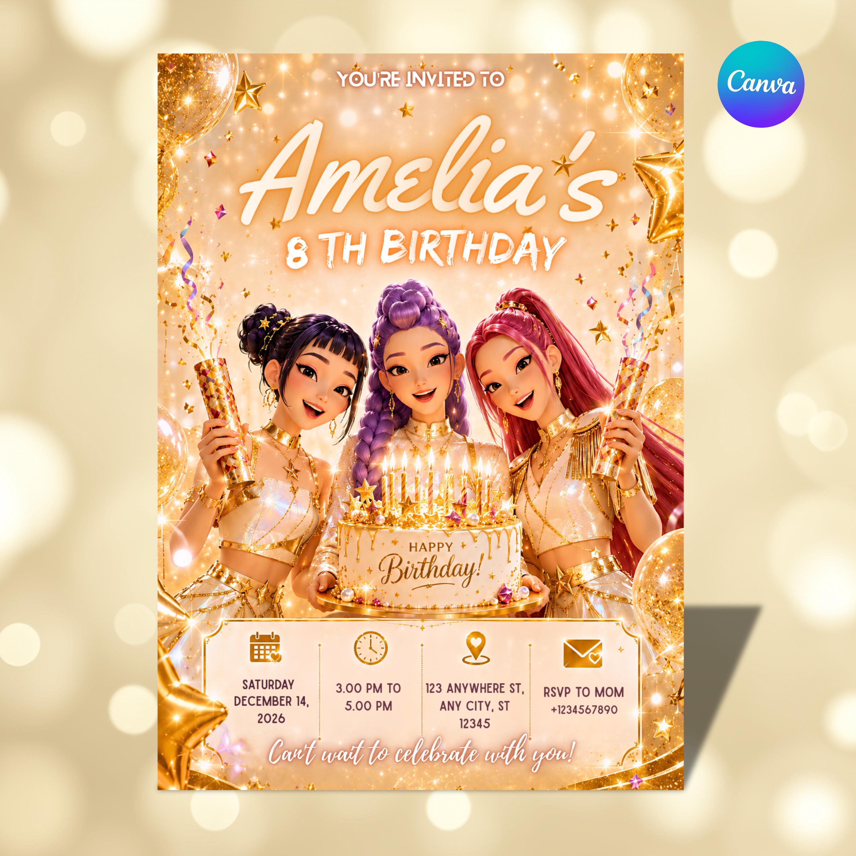 Invitation card k pop - Etsy 日本