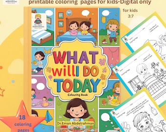 Cosa farò oggi / Libro da colorare sulla routine quotidiana dei bambini