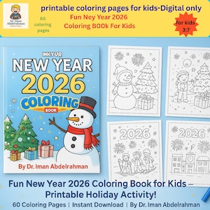 Happy New Year 2026 – Coloring Book for Kids-Instant Digital Download