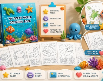 Homeschool Learning Material Educational Activities for Preschool,Ocean Preschool Printable, Sea Animals PreK| Minimalist fish,Sea activity