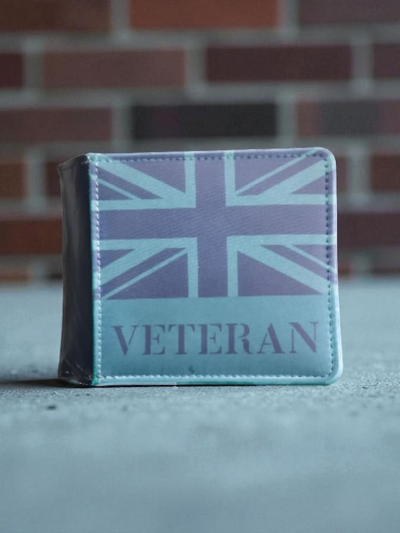 Veteran Union Jack Faux Leather Wallet, Military Gift
