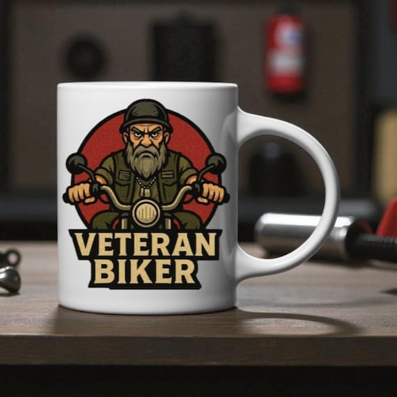 Veteran Biker Coffee Mug – Military Vet Motorcycle Rider Gift