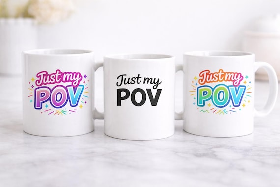 Just My POV - Aesthetic Statement Mug. Tiktok
