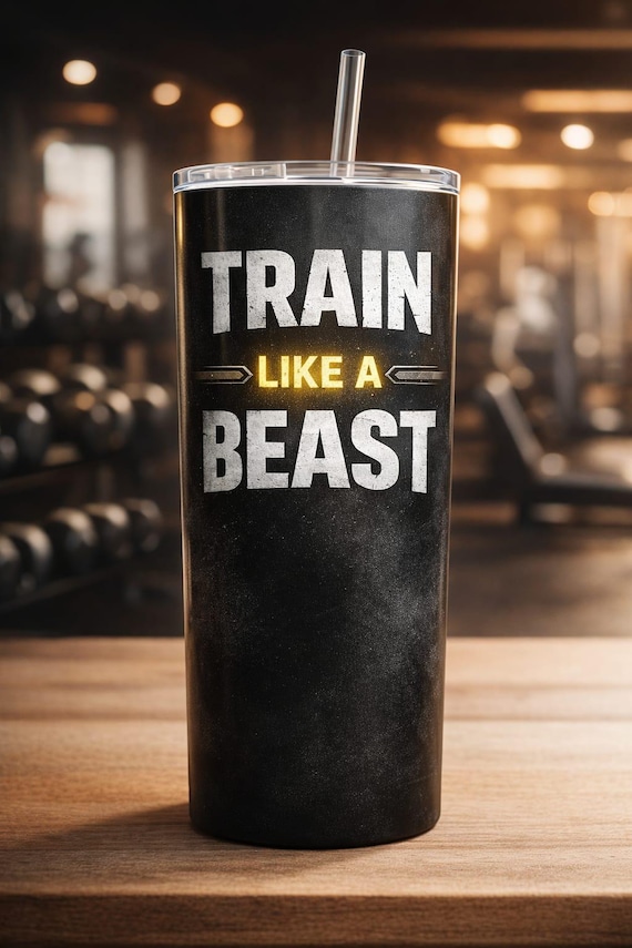 Train Like a Beast Fitness Tumbler - Gym Workout