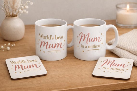Ceramic Mum Mug and Coaster Set | Mum in a Million, Mum in a Million