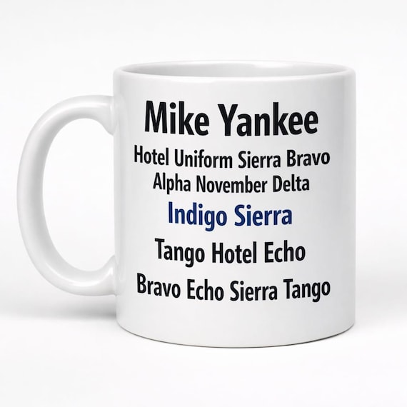 Funny Phonetic Alphabet Mug