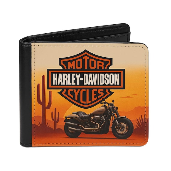 Custom Harley-Style Motorcycle Wallet – Personalised Design