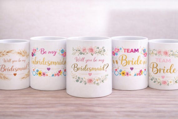 Bridesmaid Proposal Mug Will You Be My Bridesmaid Team Bride Wedding Mug Gift