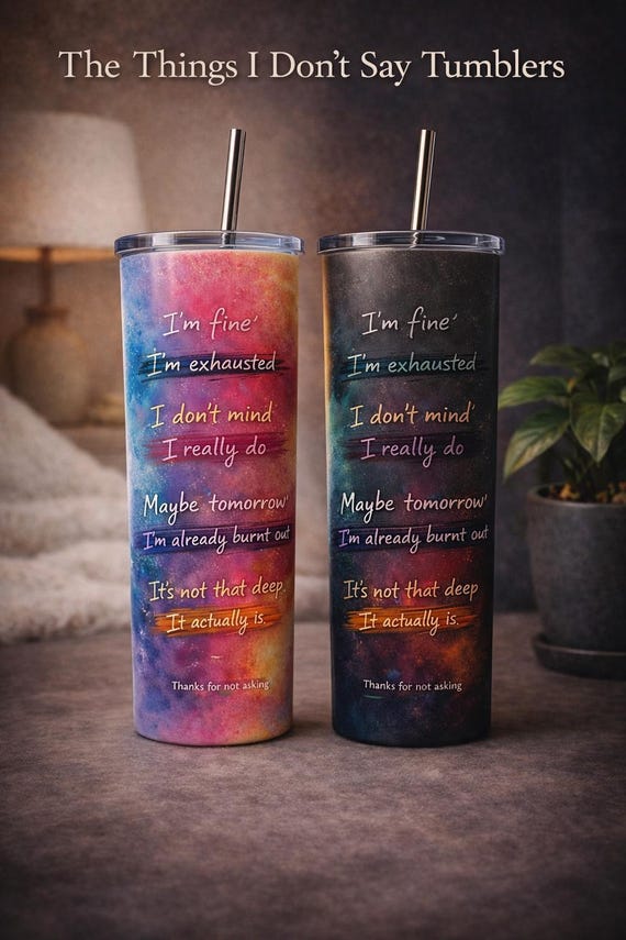 Mental Health 20oz Tumbler | Sarcastic Emotional Quote Cup