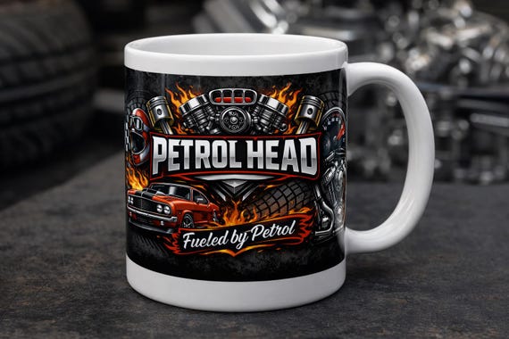 Petrol Head Mug | Fueled by Petrol | Car Lover Coffee Mug | Petrolhead Gift