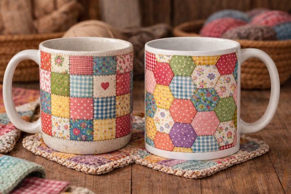 Patchwork Quilt Style Mug